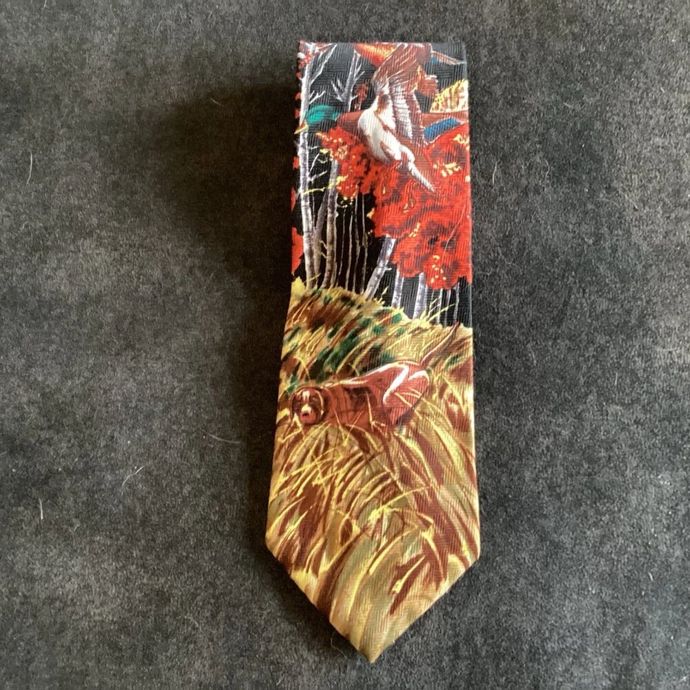 VTG Reed St. James Necktie Dog Duck Hunting Men's Tie